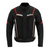 Plus Racing YUKON motoros kabát fekete-piros